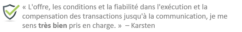 Les clients sont contents chez broker WH SelfInvest.